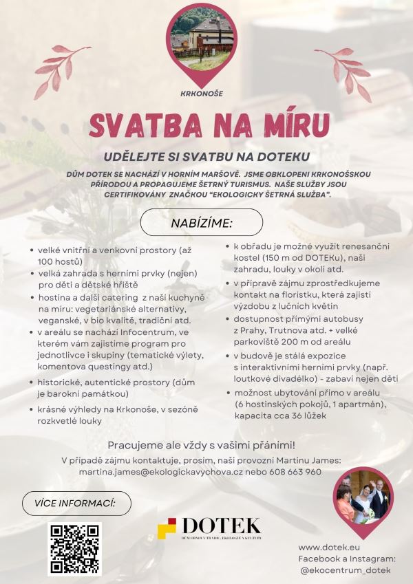 Dotek nabízí svatby na míru